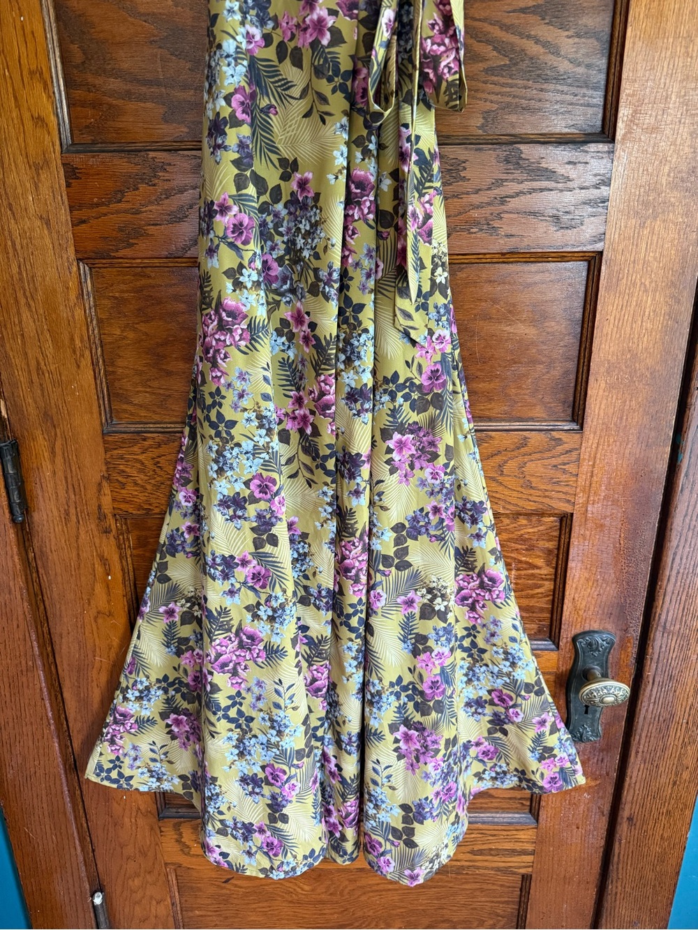 HUTCH Anthro Pietrina Floral Wrap Dress Maxi Flutter Sleeves Femme Prairie S - Picture 3 of 9